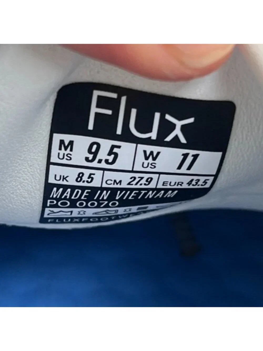 Flux Footwear Adapt Leather Trainer White Mens Size 9.5 Athletic Shoes Sneakers